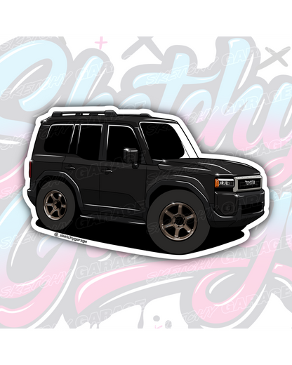 and-drawn Toyota J250 Prado 4WD vinyl sticker by Sketchy Garage